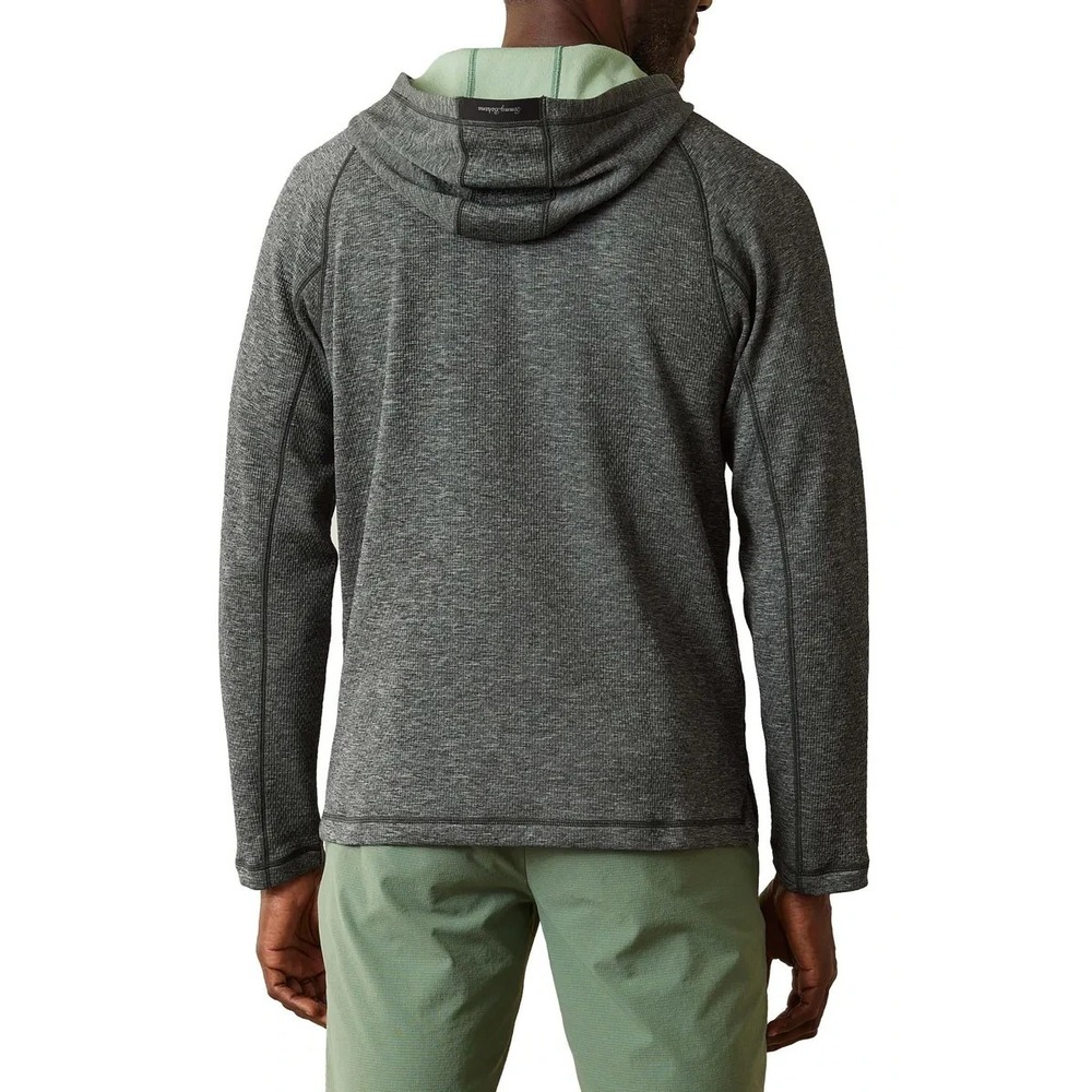 Tommy Bahama Hoodie Mens Medium Gray Pebble Harbor Half Zip‎ IslandZone Pullover - Picture 2 of 5